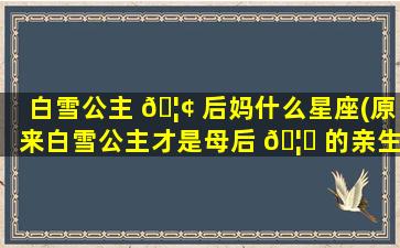 白雪公主 🦢 后妈什么星座(原来白雪公主才是母后 🦟 的亲生女儿)